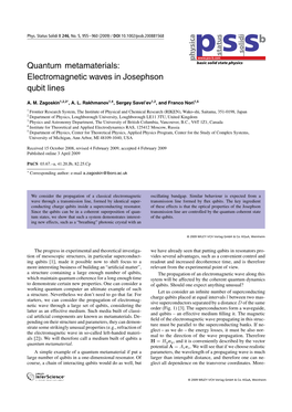 Electromagnetic Waves in Josephson Qubit Lines