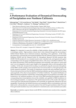 A Performance Evaluation of Dynamical Downscaling of Precipitation Over Northern California