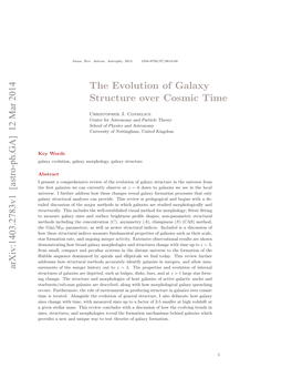 The Evolution of Galaxy Structure Over Cosmic Time