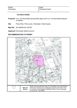 Parish: Chichester Ward: Chichester North CC/16/03119/ADV Proposal