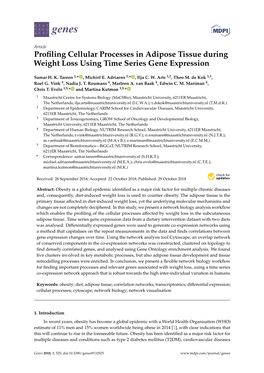 Profiling Cellular Processes in Adipose Tissue During Weight Loss Using Time Series Gene Expression