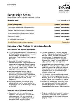 Download 2018 Ofsted Report