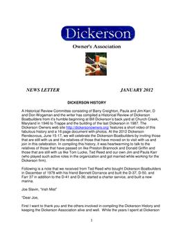 News Letter January 2012