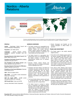 Nordics - Alberta Relations