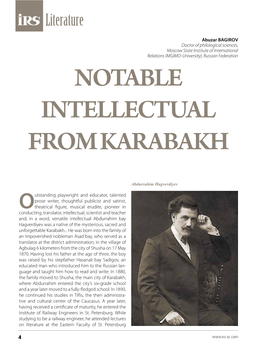 Notable Intellectual from Karabakh