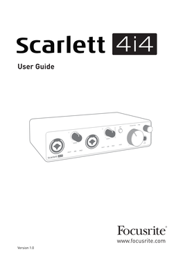 Scarlett 4I4 3Rd Gen User Guide.Indd