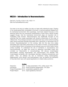 ME234 – Introduction to Neuromechanics