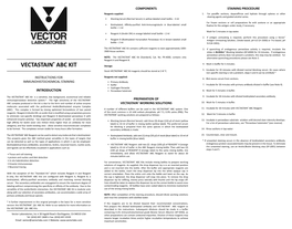 VECTASTAIN® ABC Kit Reagents Should Be Stored at 2-8 °C