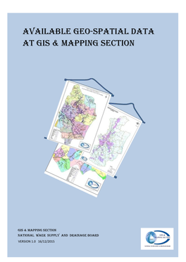 Available Geo-Spatial Data at GIS & Mapping Section