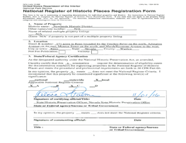 National Register of Historic Places Registration Form