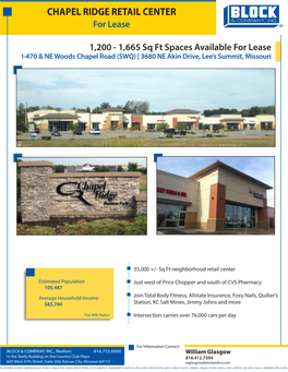 CHAPEL RIDGE RETAIL CENTER for Lease