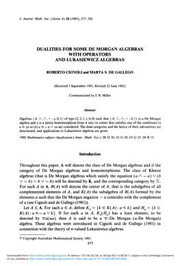 Dualities for Some De Morgan Algebras with Operators and Lukasiewicz Algebras