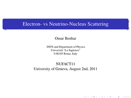 Electron- Vs Neutrino-Nucleus Scattering