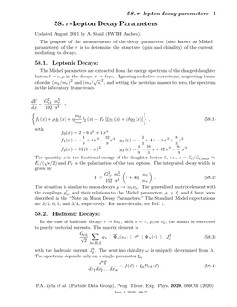 Tau-Lepton Decay Parameters