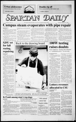 Campus Steam Evaporates with Pipe Repair by David Rickard Nel Drained There V