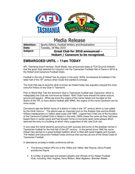 Media Release