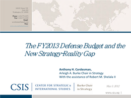 What the New Strategy and FY2013 Budget Say: Army Modernization, Terminations and Restructuring