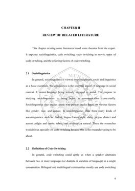 Chapter Ii Review of Related Literature