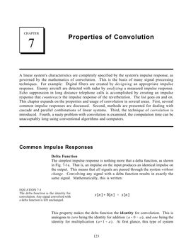 The Scientist and Engineer's Guide to Digital Signal Processing Properties of Convolution