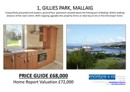 1, Gillies Park, Mallaig Price Guide £68,000