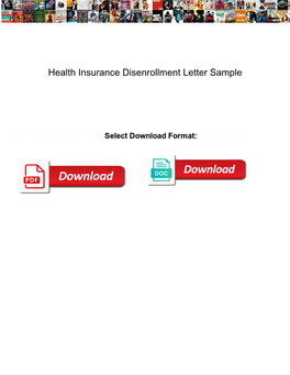 Health Insurance Disenrollment Letter Sample