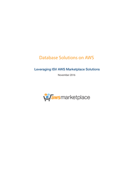 Database Solutions on AWS