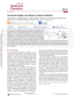 Structural Insights Into Notum Covalent Inhibition