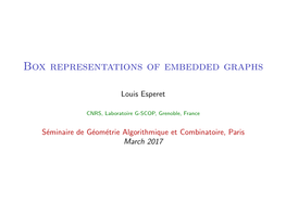 Box Representations of Embedded Graphs