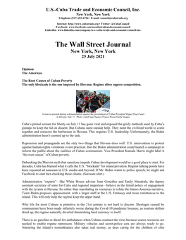 The Wall Street Journal New York, New York 25 July 2021