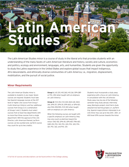 Latin American Studies Program Sheet