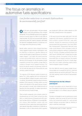 The Focus on Aromatics in Automotive Fuels Specifications