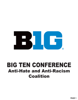BIG TEN CONFERENCE Anti-Hate and Anti-Racism Coalition