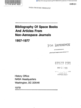 Bibliographyof Space Books Andarticlesfrom Non