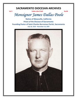 Vol 5, No 80 Msgr. James D. Poole