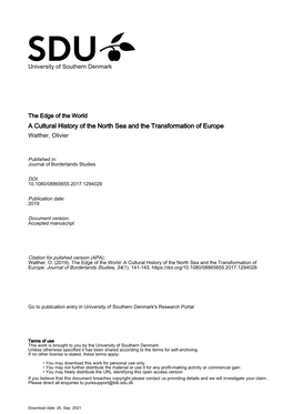 A Cultural History of the North Sea and the Transformation of Europe Walther, Olivier