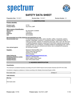 Safety Data Sheet