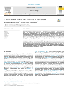 A Mixed-Methods Study of Retail Food Waste in New Zealand