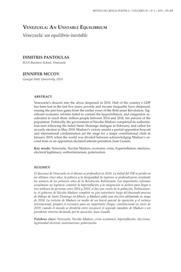 Venezuela: Un Equilibrio Inestable