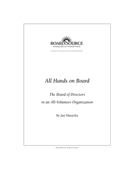 Hands on Board: the Board of Volunteers in an All-Volunteer