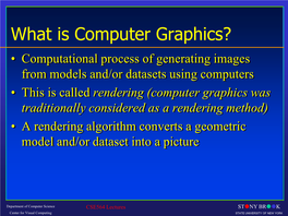 From Surface Rendering to Volume