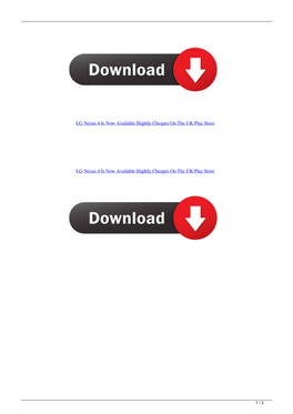 LG Nexus 4 Is Now Available Slightly Cheaper on the UK Play Store