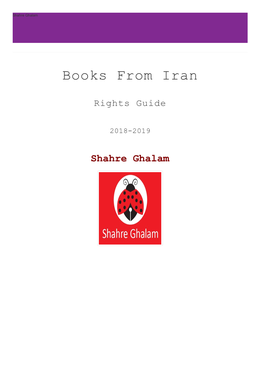 Iranian Book Publishers and Associations, Literary Agencies In