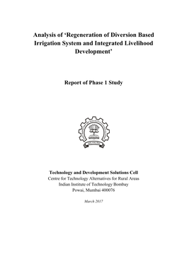Analysis of 'Regeneration of Diversion Based Irrigation System And