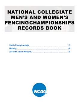 National Collegiate Men's and Women's Fencing