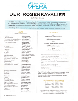 DER ROSENI(AVALIER Bv Richardstrauss