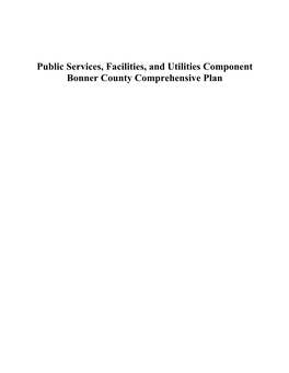 Public Services, Facilities, and Utilities Component Bonner County