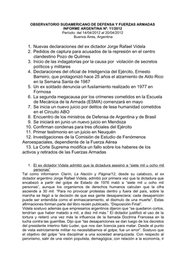 1. Nuevas Declaraciones Del Ex Dictador Jorge Rafael Videla 2