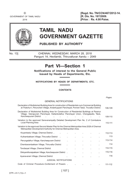 Tamil Nadu Government Gazette