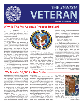 Volume 70 • Number 2 • 2016 Why Is the VA Appeals Process Broken?