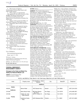 Federal Register / Vol. 60, No. 78 / Monday, April 24, 1995 / Notices 20091